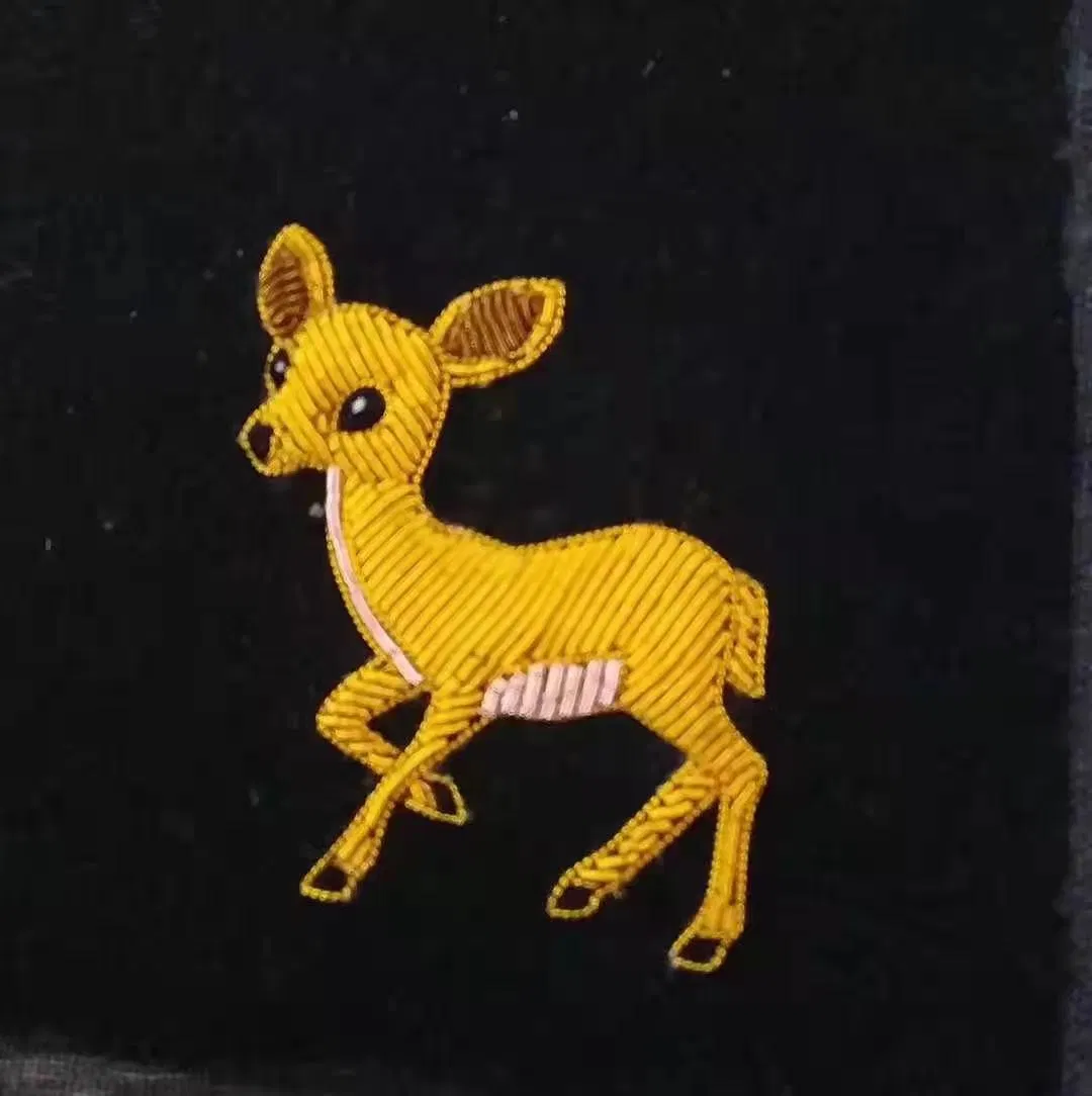 Laser Cut Custom Indian Embroidery Shoulder Knot/Patch/ Epaulet