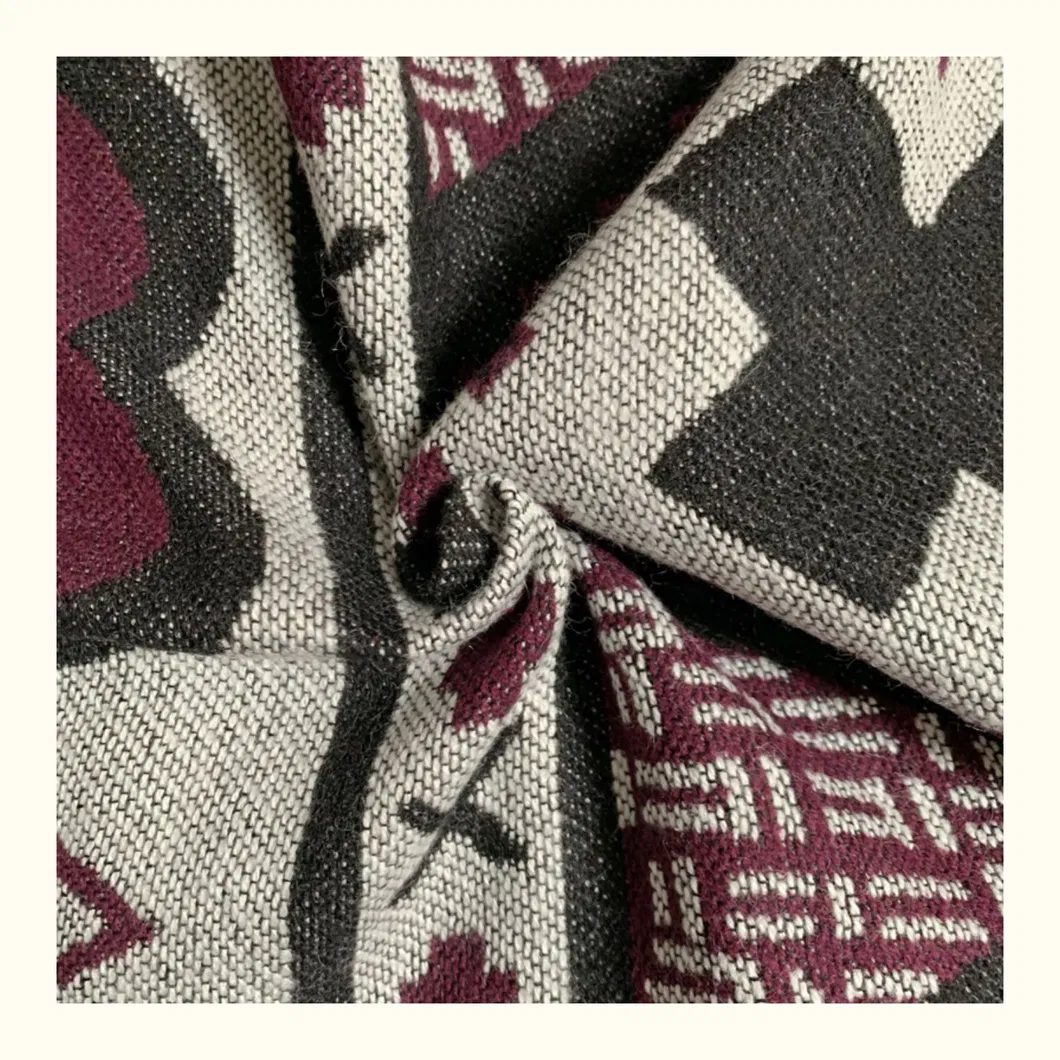 Love-Heart Geometric Pattern Printing Autumn/Winter Warm Big Shawl Belt Cape