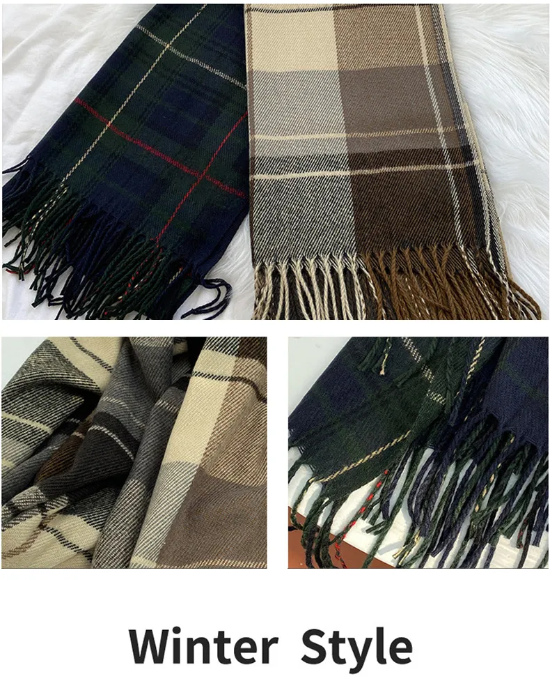 Luxury Brand Design Men Women Scarf Foulard Scarves Winter Warm Neckerchief Shawls Wraps