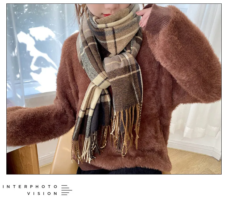 Luxury Brand Design Men Women Scarf Foulard Scarves Winter Warm Neckerchief Shawls Wraps