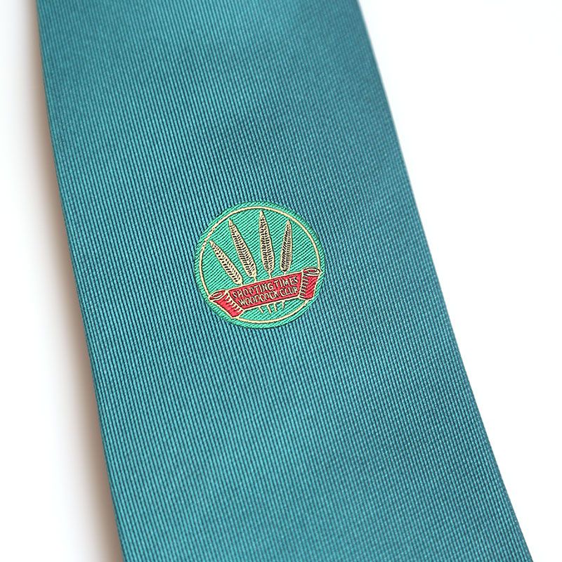 Make Your Own Men Green Jacquard Corbata Cravatta 100% Silk Club Tie