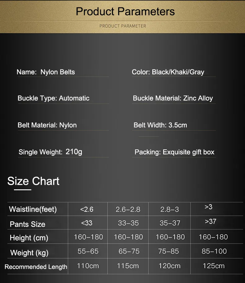 Men′s Stylish Luxury Owl Alloy Automatic Tactical Casual Nylon Waist Belt