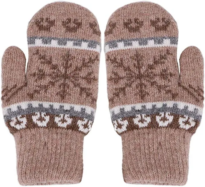 Mens Womens Winter Crochet Gloves Jacquard Patterns Warm Comfortable Knitted Mittens Without Fingers