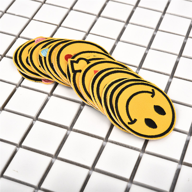 Mixed Emoji Embroidered Patch for Clothes Jacket Jeans Children Patches Stripes Stickers for Garment Accessories