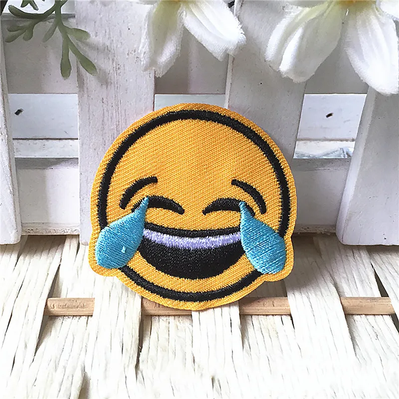 Mixed Emoji Embroidered Patch for Clothes Jacket Jeans Children Patches Stripes Stickers for Garment Accessories
