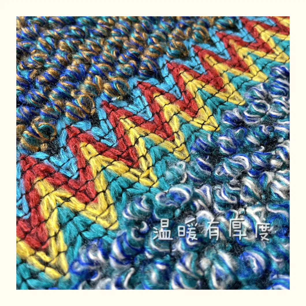 National Style Design Rectangular Six Colors Tassels Warm Women Shawl