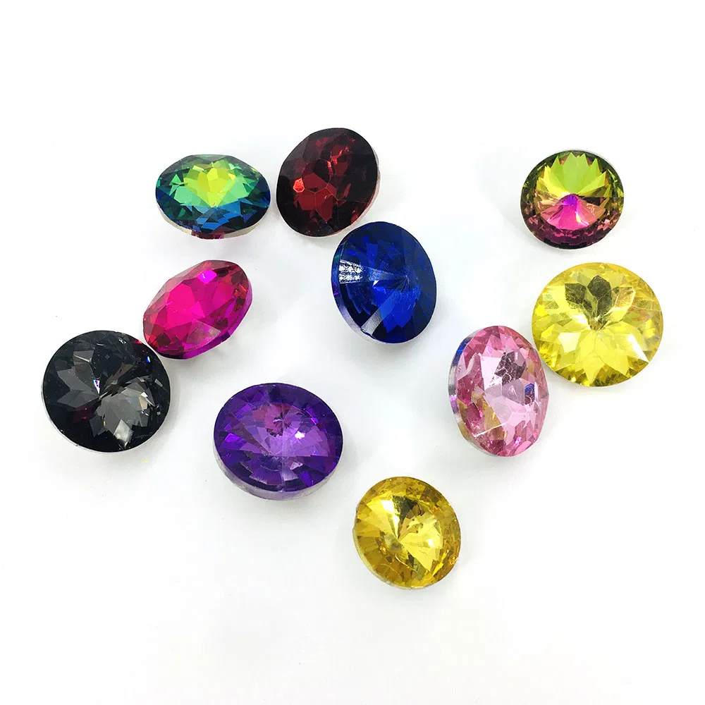 New Arrival Crystal Embellishments Round Rhinestone Diamond Acrylic Upholstery Buttons for Sofa