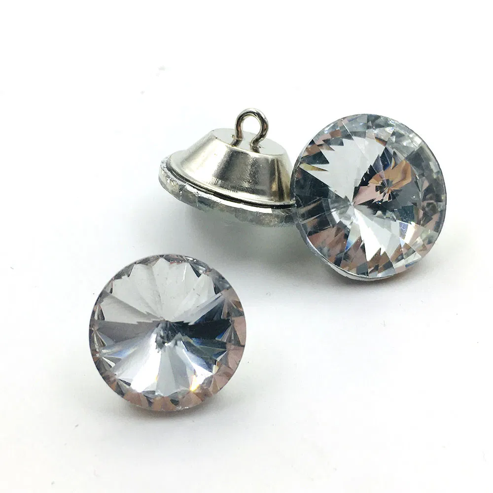 New Arrival Crystal Embellishments Round Rhinestone Diamond Acrylic Upholstery Buttons for Sofa