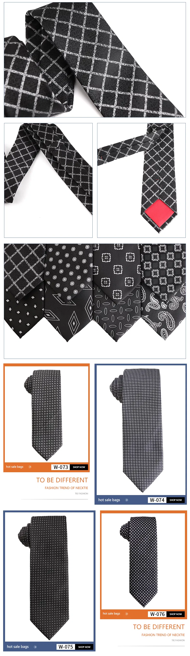 New Arrival Men′ S Ties Paisley Flower Floral 7.5cm Jacquard Necktie