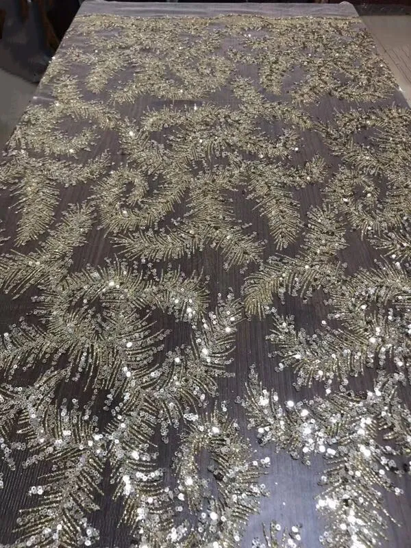 New Design Fabric Lace Bling Bling Sequins for Wedding and Party Dress