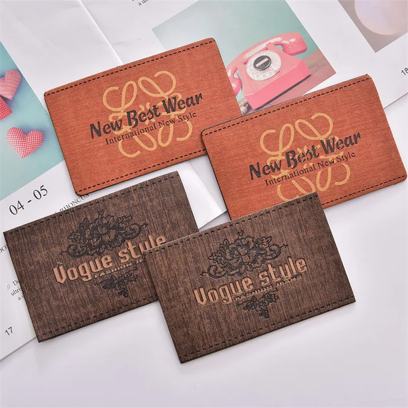 Nice Design Custom Brand PU Printing Leather Label for Luggage