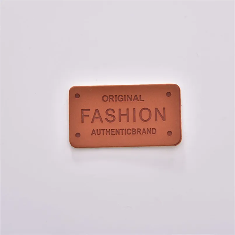 Nice Design Custom Brand PU Printing Leather Label for Luggage