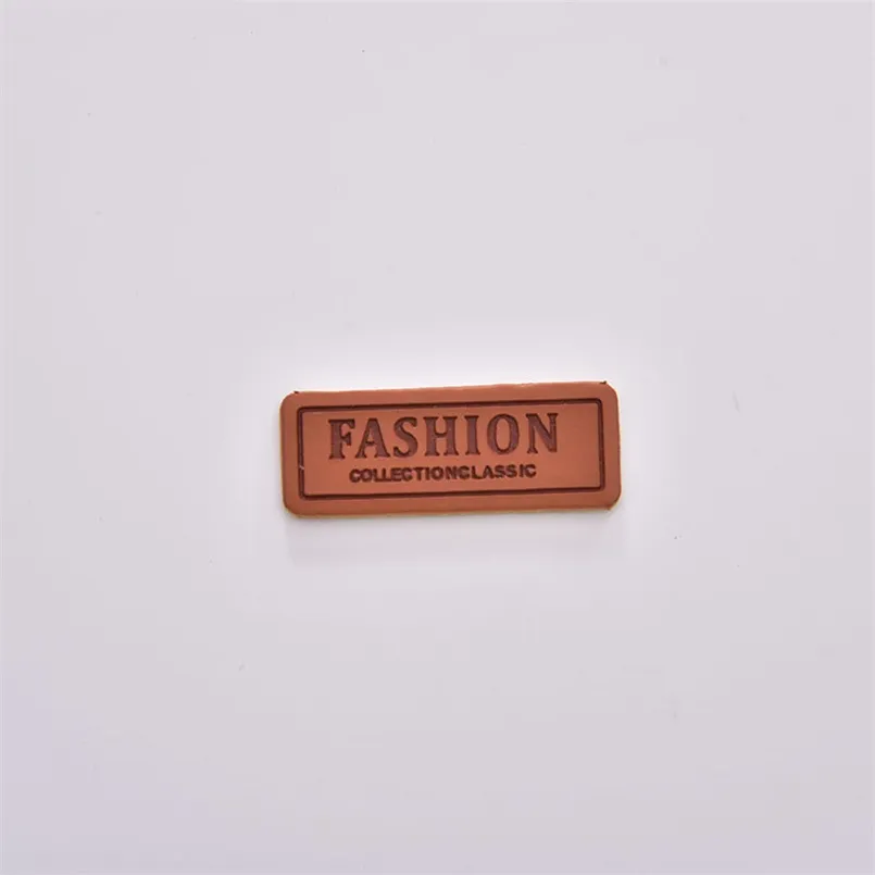 Nice Design Custom Brand PU Printing Leather Label for Luggage