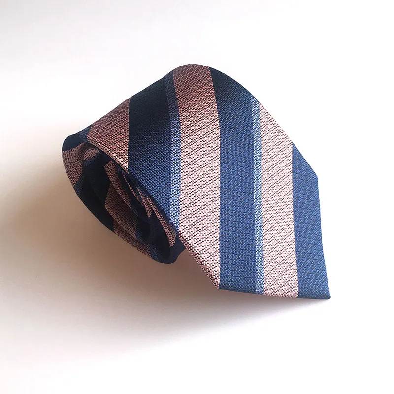 Non Crease Formal Men′s 100% Silk Woven Stripe Corbata Necktie for Business Meeting
