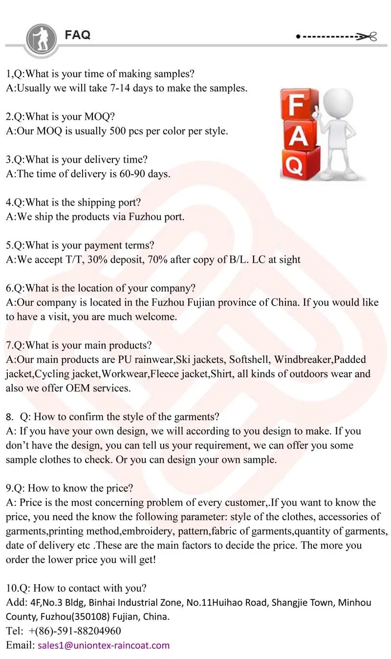 PU Rain Mitten for Baby/Children