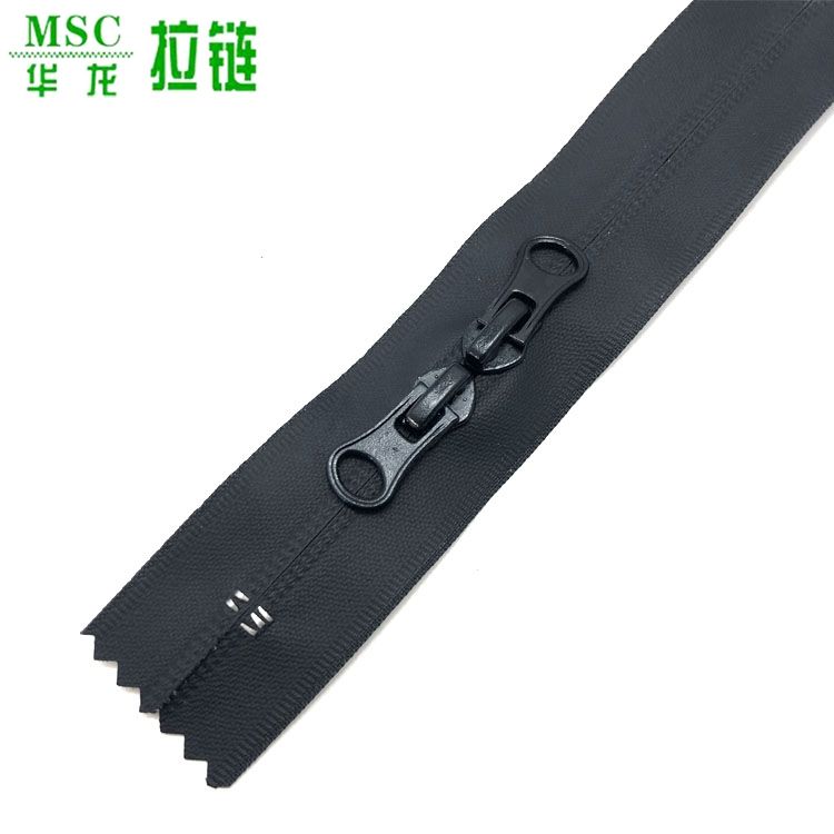 Reversed Zipper Waterproof PVC PU Coat Plastic Silder