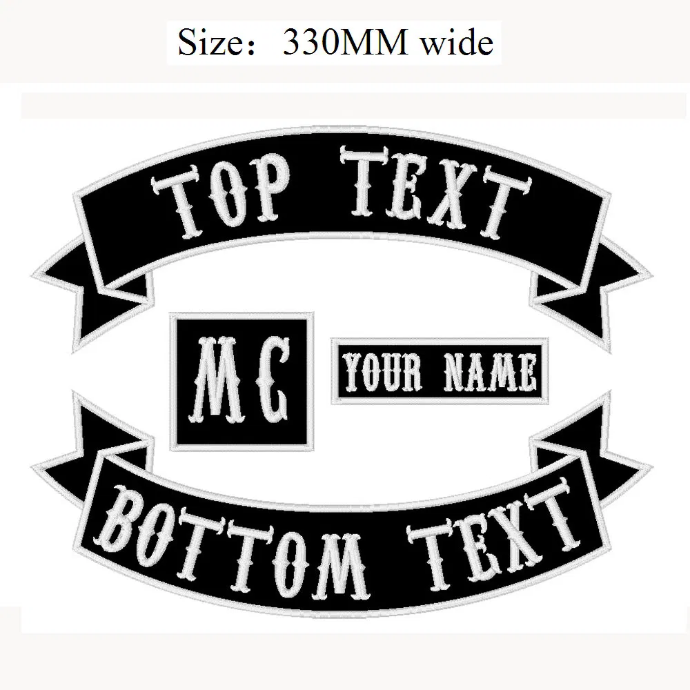 Rocker Patches for Biker Vests Iron on Sew on Top Rockers Biker Patches Skull Patches Eagle Patches Motorcycle Patches