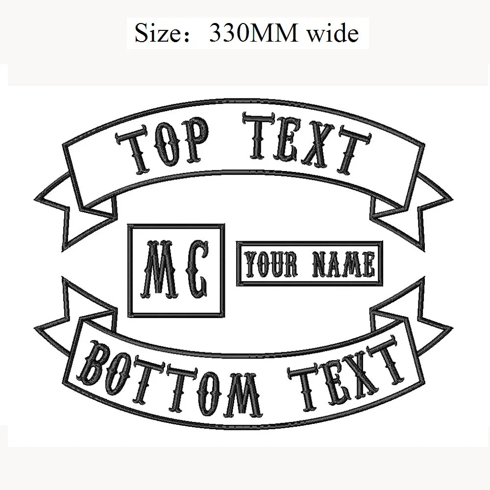 Rocker Patches for Biker Vests Iron on Sew on Top Rockers Biker Patches Skull Patches Eagle Patches Motorcycle Patches