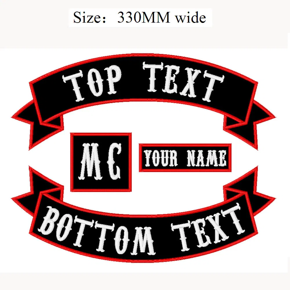 Rocker Patches for Biker Vests Iron on Sew on Top Rockers Biker Patches Skull Patches Eagle Patches Motorcycle Patches