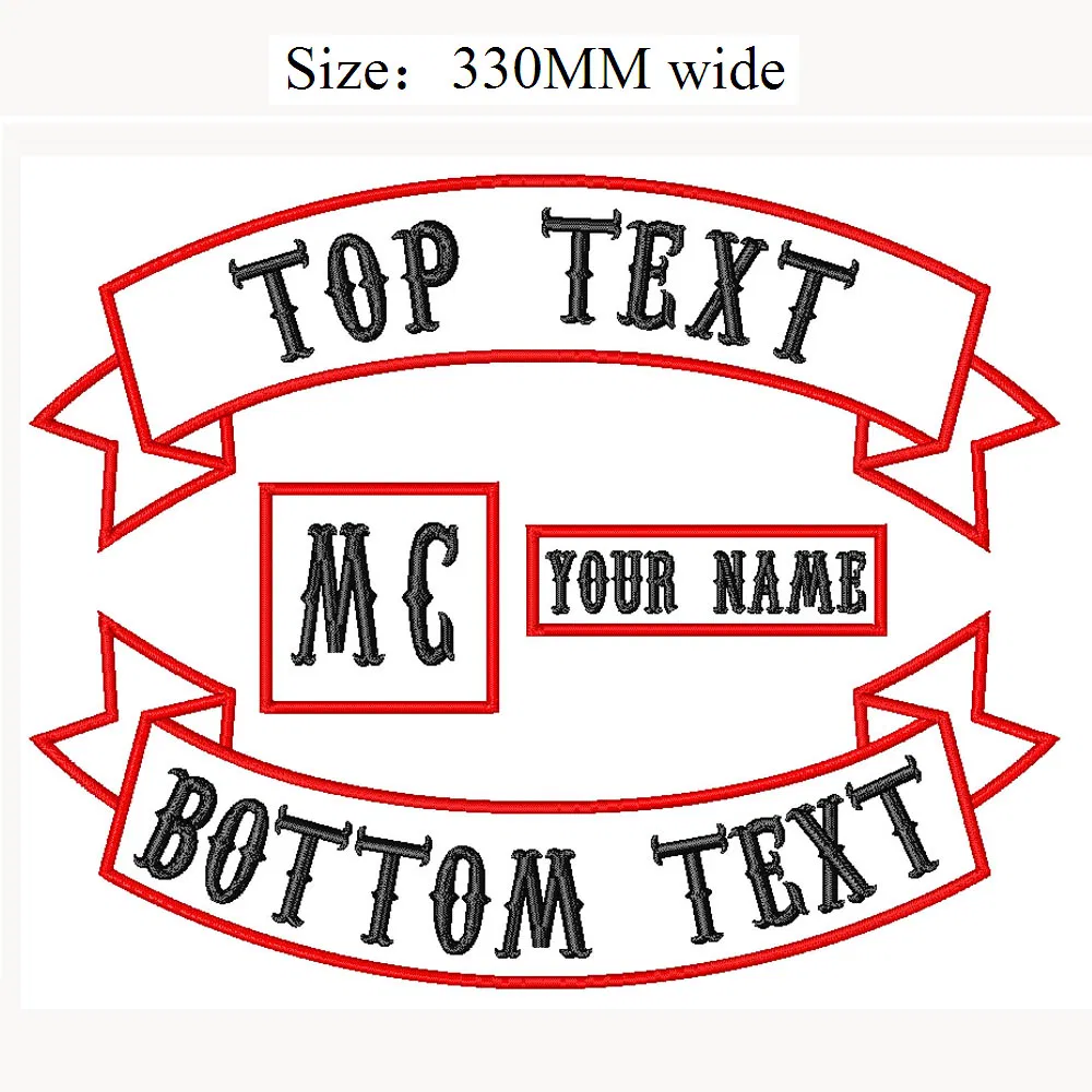 Rocker Patches for Biker Vests Iron on Sew on Top Rockers Biker Patches Skull Patches Eagle Patches Motorcycle Patches