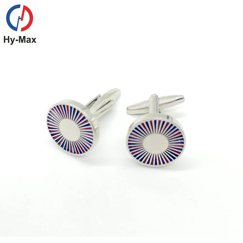Round High Quality Diamond Cufflinks for Formal Occasions