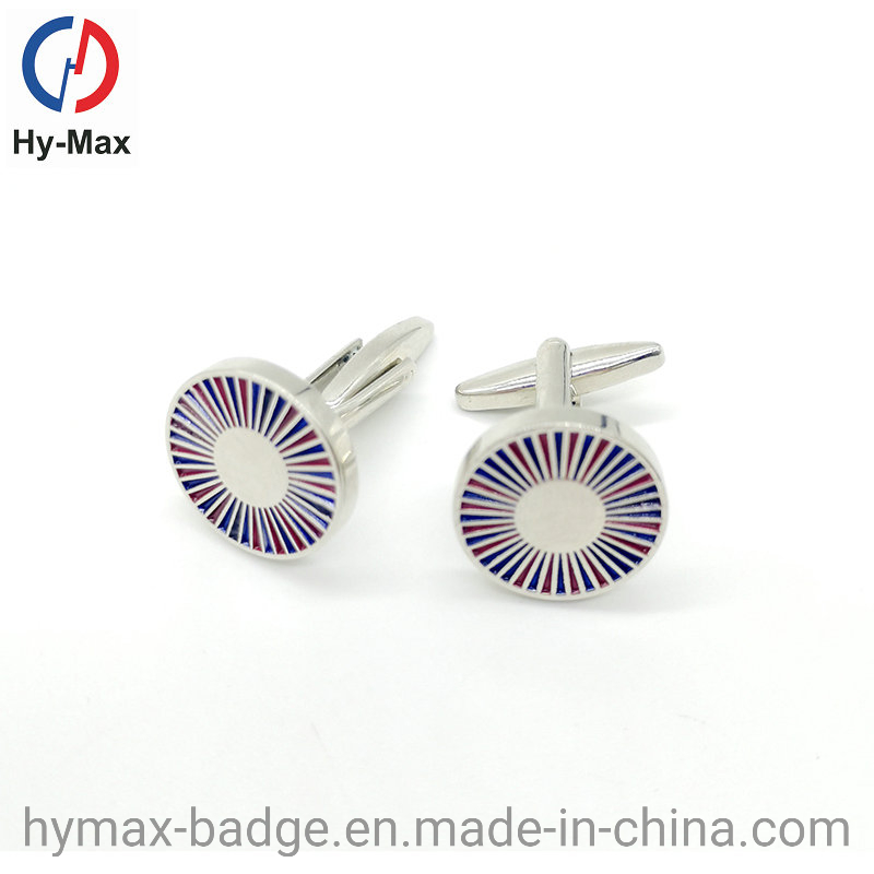 Round High Quality Diamond Cufflinks for Formal Occasions