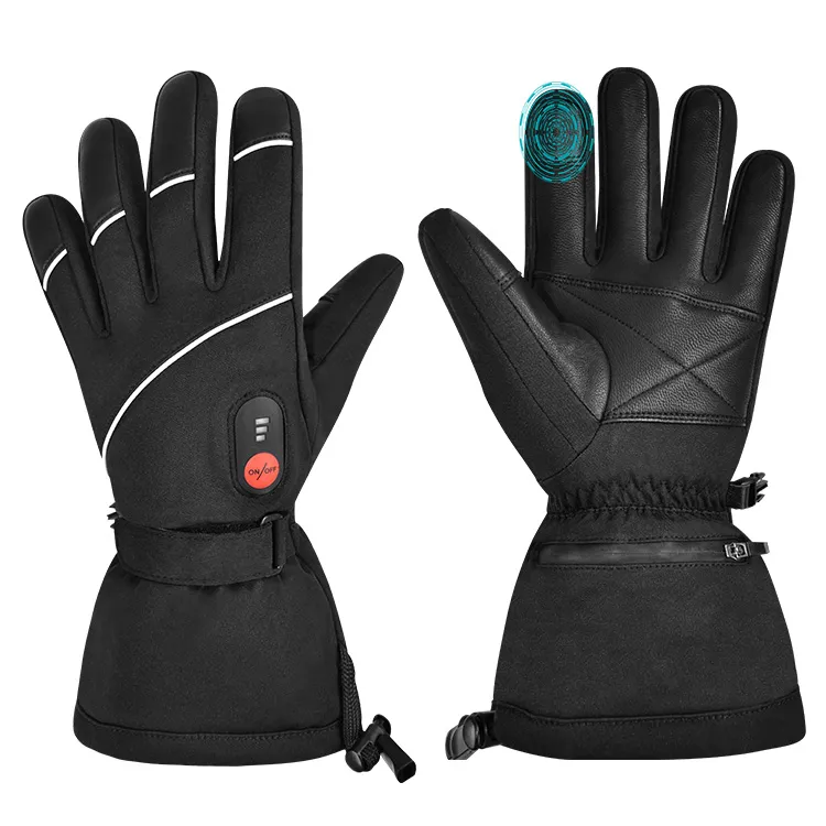 SAVIOR SHGS15B Winter Outdoor Waterproof Windproof Sports Heated Ski Gloves With Good Quality