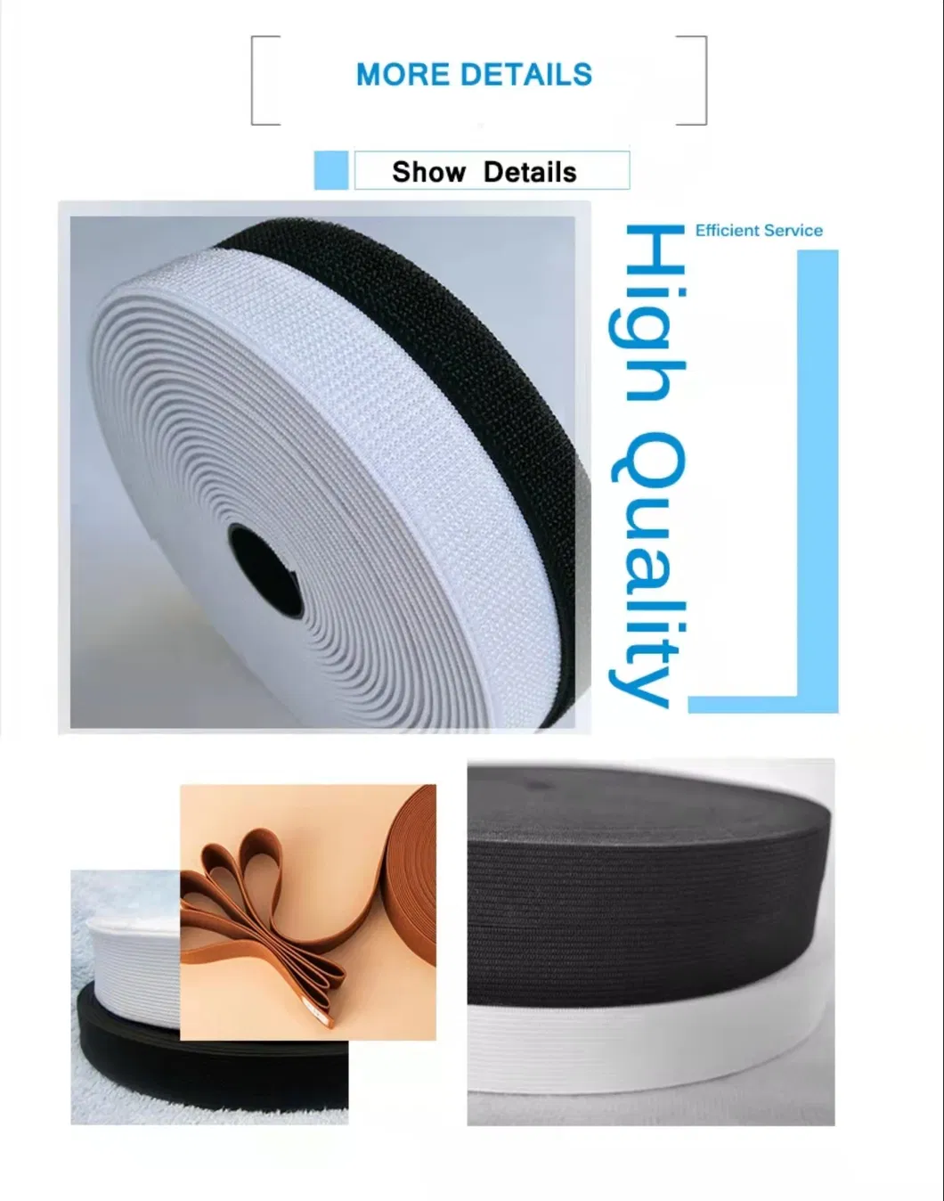 Soft High Tenacity Garment Reusable Woven Jacquard Elastic Band/ Webbing for Underwear