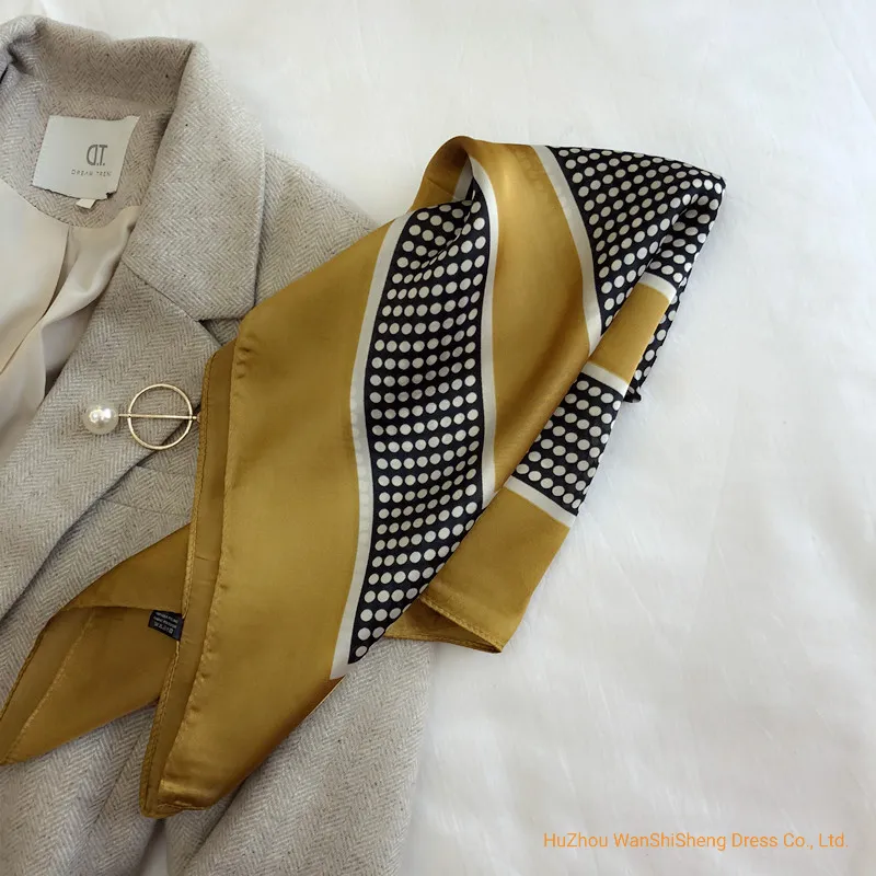 Spring and Autumn New Style Silk Scarf Female Dots Small Square Scarf Bandana