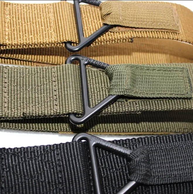 Tactical Army Military Outdoor Sports Belt Canvas Belt Metal Belt