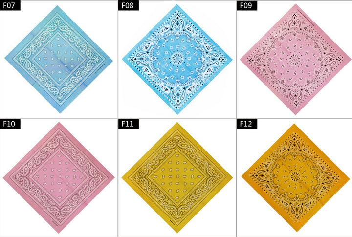 Unisex 100% Cotton 55*55cm Square Bandana Multifunction Hip Hop Bandana Square Scarf Paisley Headband Flag Printed Neck Scarf Protection Hankerchief Mask