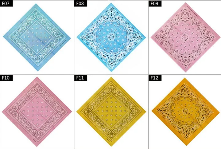 Unisex 100% Cotton 55*55cm Square Bandana Multifunction Hip Hop Bandana Square Scarf Paisley Headband Flag Printed Neck Scarf Protection Hankerchief Mask