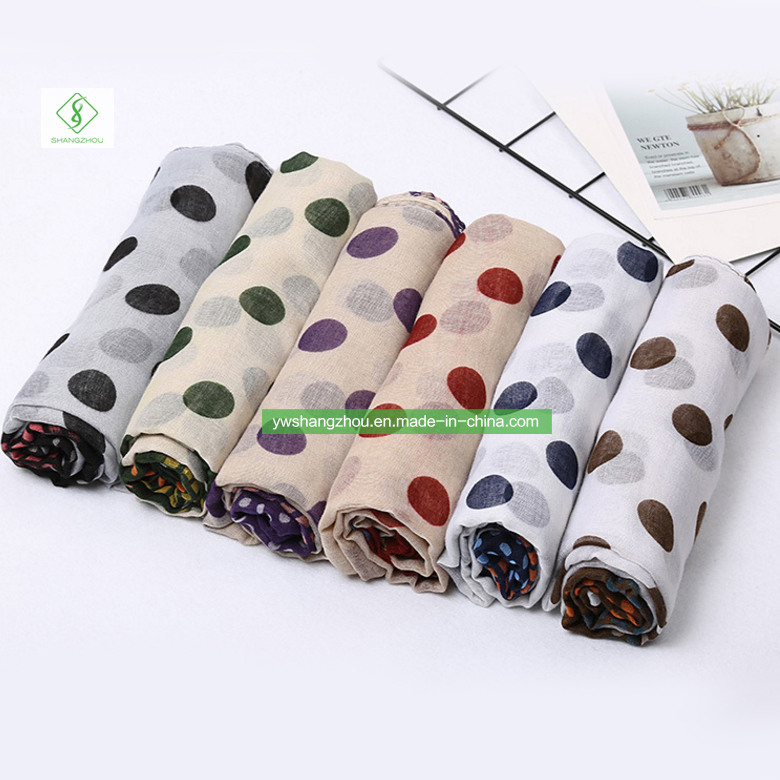 Viscose DOT Striped Printed Scarf Fashion Women Shawl Factory Direct