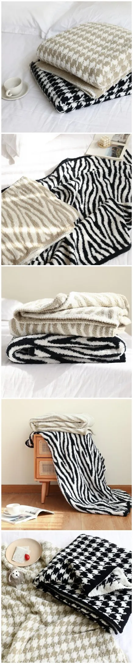 Warm Soft Lovers Couples Designer Luxury Fashion Big Blanket Zebra Houndstooth Scarves Ladies Shawl Women′s Nice Accessories Scarf