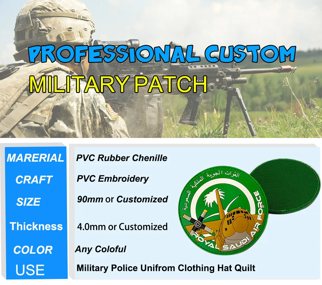 Wholesale Custom Any Design Company Garment Accessories Velcro PVC Rubber Patch Us Tactical Gear Military Navy Army Police Uniform Badges in China Factory