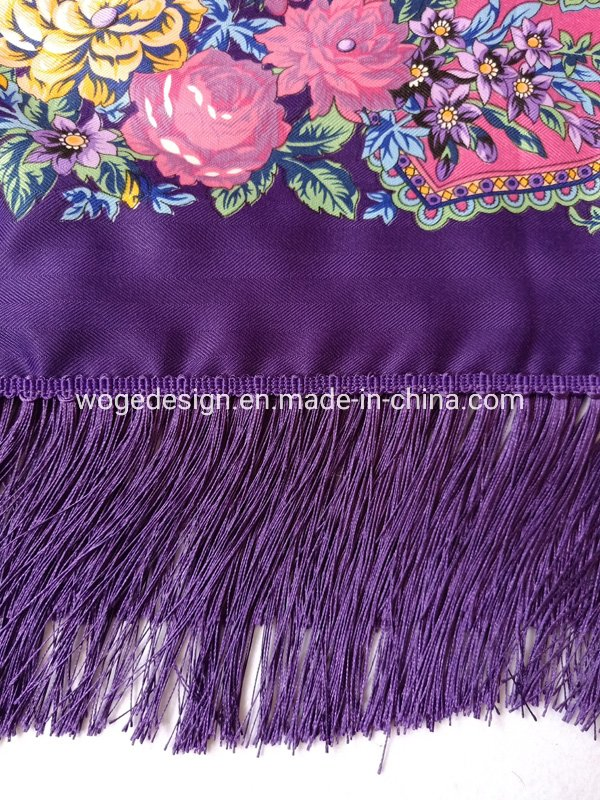Woge Premium Traditional Ukrainian Headwrap Echarpe Cotton Floral Print Scarf