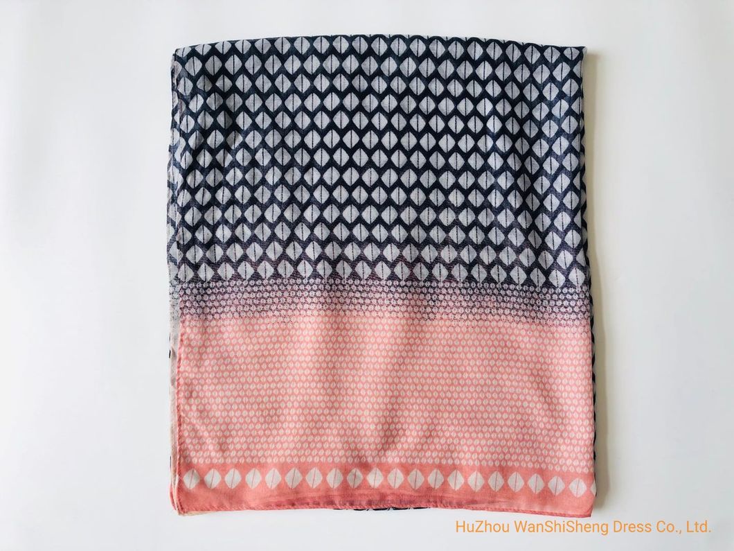 Women Fashion Spring Summer Shawl Geometric Print Long Muffler Wrap Foulard Femme Shawl