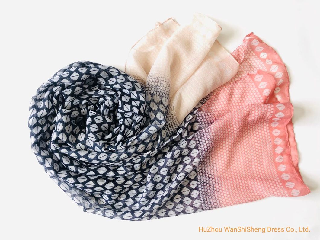 Women Fashion Spring Summer Shawl Geometric Print Long Muffler Wrap Foulard Femme Shawl