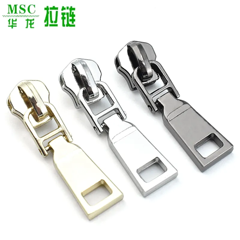 Zinc Alloy Metal Slider Chrome Plating Non-Lock